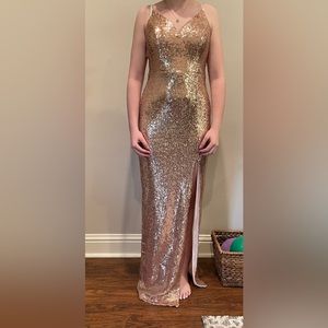 Dresses | B Smart Rose Gold Sequin Dress Junior Size 1112 | Poshmark